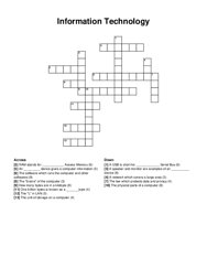 Information Technology crossword puzzle