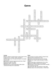 Genre crossword puzzle