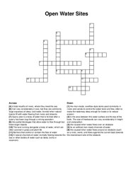 Open Water Sites crossword puzzle