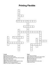 Printing Flexible crossword puzzle