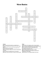 Wave Basics crossword puzzle