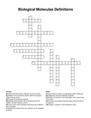 Biological Molecules Definitions crossword puzzle