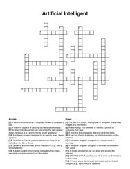 Artificial Intelligent crossword puzzle