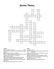 Atomic Theory crossword puzzle