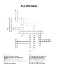 Age of Empires crossword puzzle