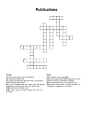 Publications crossword puzzle