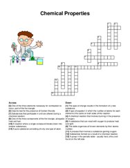 Chemical Properties crossword puzzle