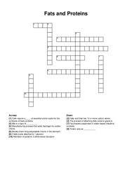 Fats and Proteins crossword puzzle