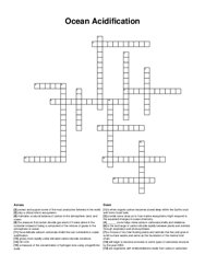 Ocean Acidification crossword puzzle