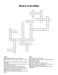 Books of the Bible crossword puzzle