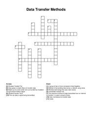 Data Transfer Methods crossword puzzle