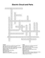 Electric Circuit and Parts crossword puzzle