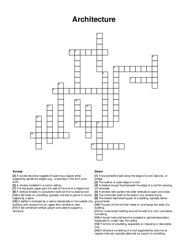 Architecture crossword puzzle