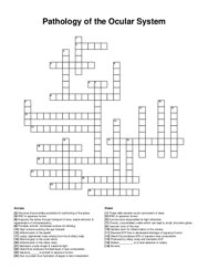 Pathology of the Ocular System crossword puzzle