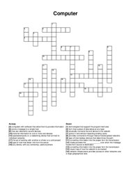 Computer crossword puzzle