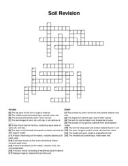 Soil Revision crossword puzzle