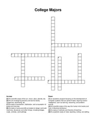 College Majors crossword puzzle