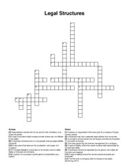 Legal Structures crossword puzzle