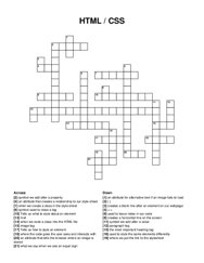 HTML / CSS crossword puzzle
