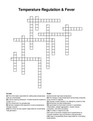 Temperature Regulation & Fever crossword puzzle