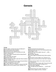 Genesis crossword puzzle