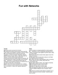 Fun with Networks crossword puzzle