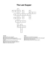 The Last Supper crossword puzzle