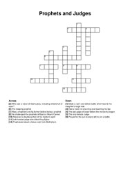 Prophets and Judges crossword puzzle