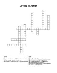 Virtues in Action crossword puzzle