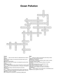Ocean Pollution crossword puzzle