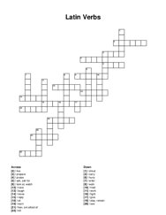 Latin Verbs crossword puzzle