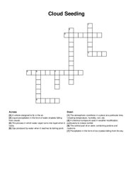 Cloud Seeding crossword puzzle