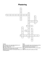 Plastering crossword puzzle