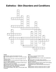 Esthetics - Skin Disorders and Conditions crossword puzzle