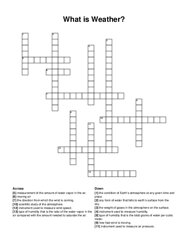 What is Weather? crossword puzzle