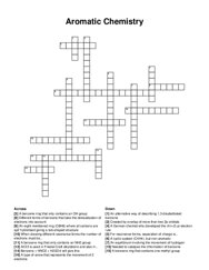 Aromatic Chemistry crossword puzzle