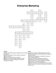 Enterprise Marketing crossword puzzle