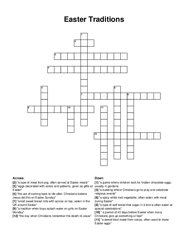 Easter Traditions crossword puzzle