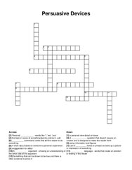 Persuasive Devices crossword puzzle