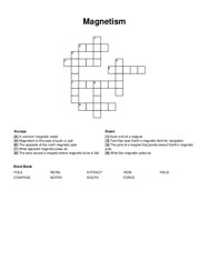 Magnetism crossword puzzle