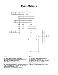 Space Science crossword puzzle
