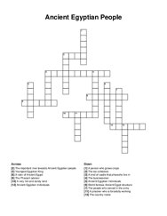 Ancient Egyptian People crossword puzzle