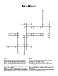 Lung Cancer crossword puzzle