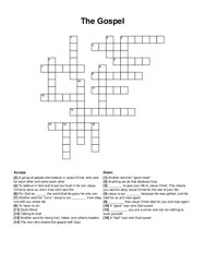 The Gospel crossword puzzle