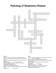 Pathology of Respiratory Disease crossword puzzle