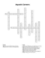 Aquatic Careers crossword puzzle