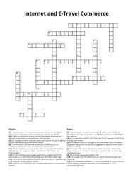 Internet and E-Travel Commerce crossword puzzle