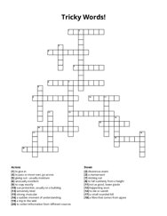 Tricky Words! crossword puzzle