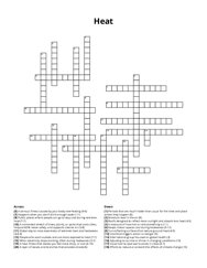 Heat crossword puzzle
