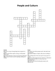 People and Culture crossword puzzle